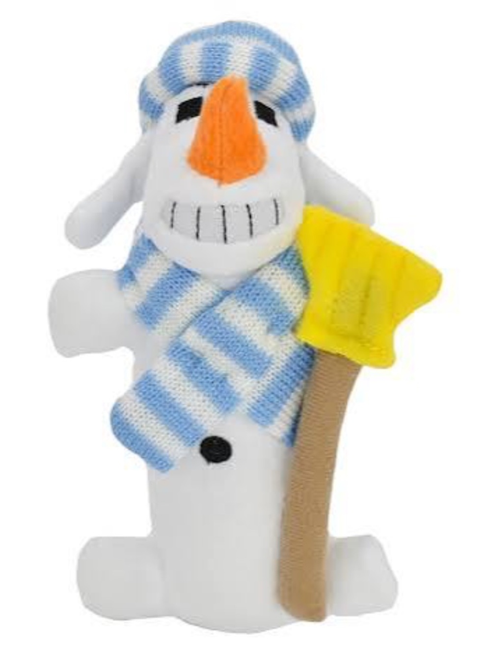 Multipet Loofa Holiday Snowman Small 6" Dog Toy Ultra Soft Doggy With Squeaker